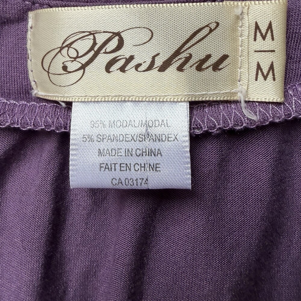 Pashu Purple Embellished Tank Top Size M Boho Stretch Camisole Women’s Fun Y2K - Picture 5 of 8